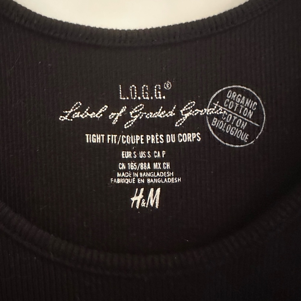 H&M Black Tank Top Ribbed Dress Small - Picture 3 of 4